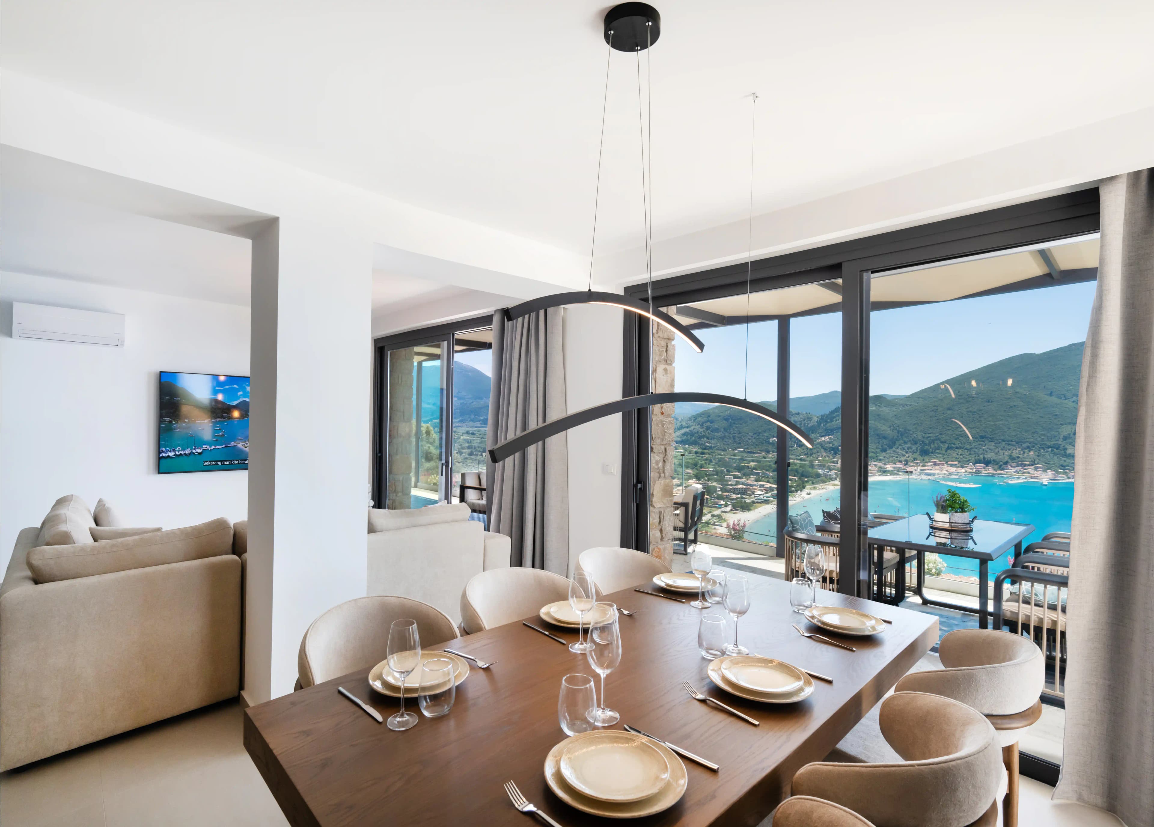 Azzura Villas bedroom with Ionian Sea view in Lefkada