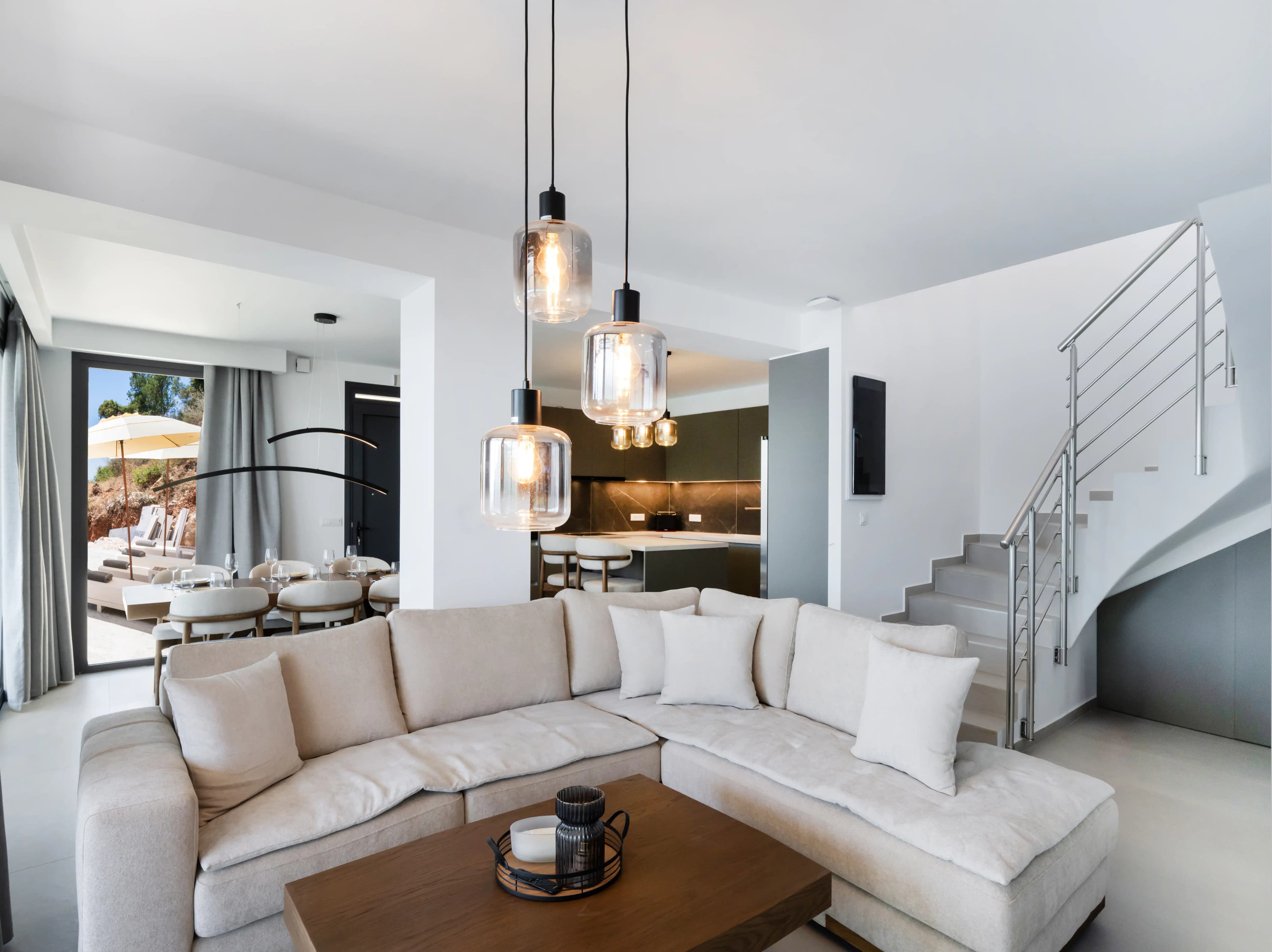 Deck area with sea view at Azzura Villas