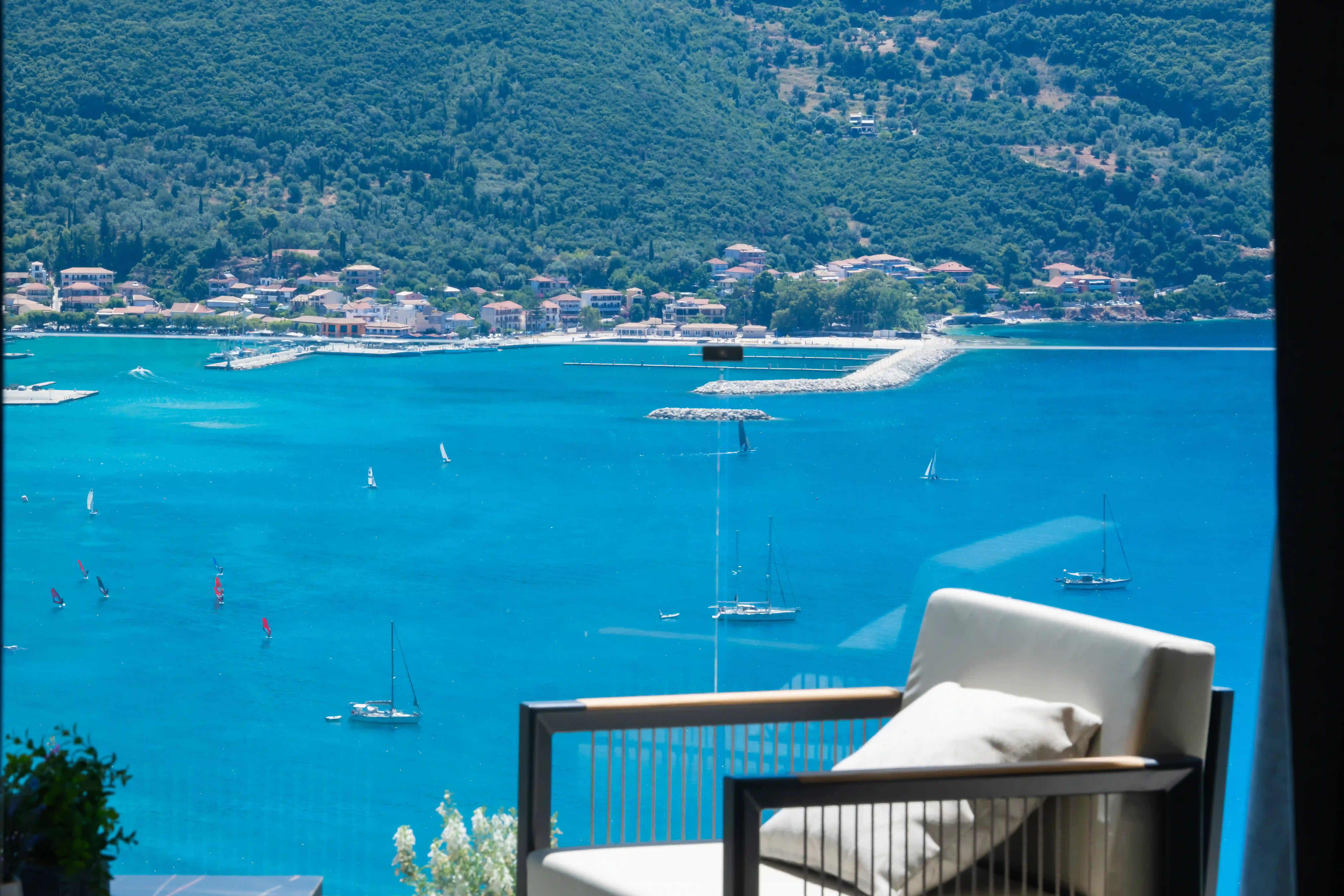 Evening lights at Azzura Villas Lefkada