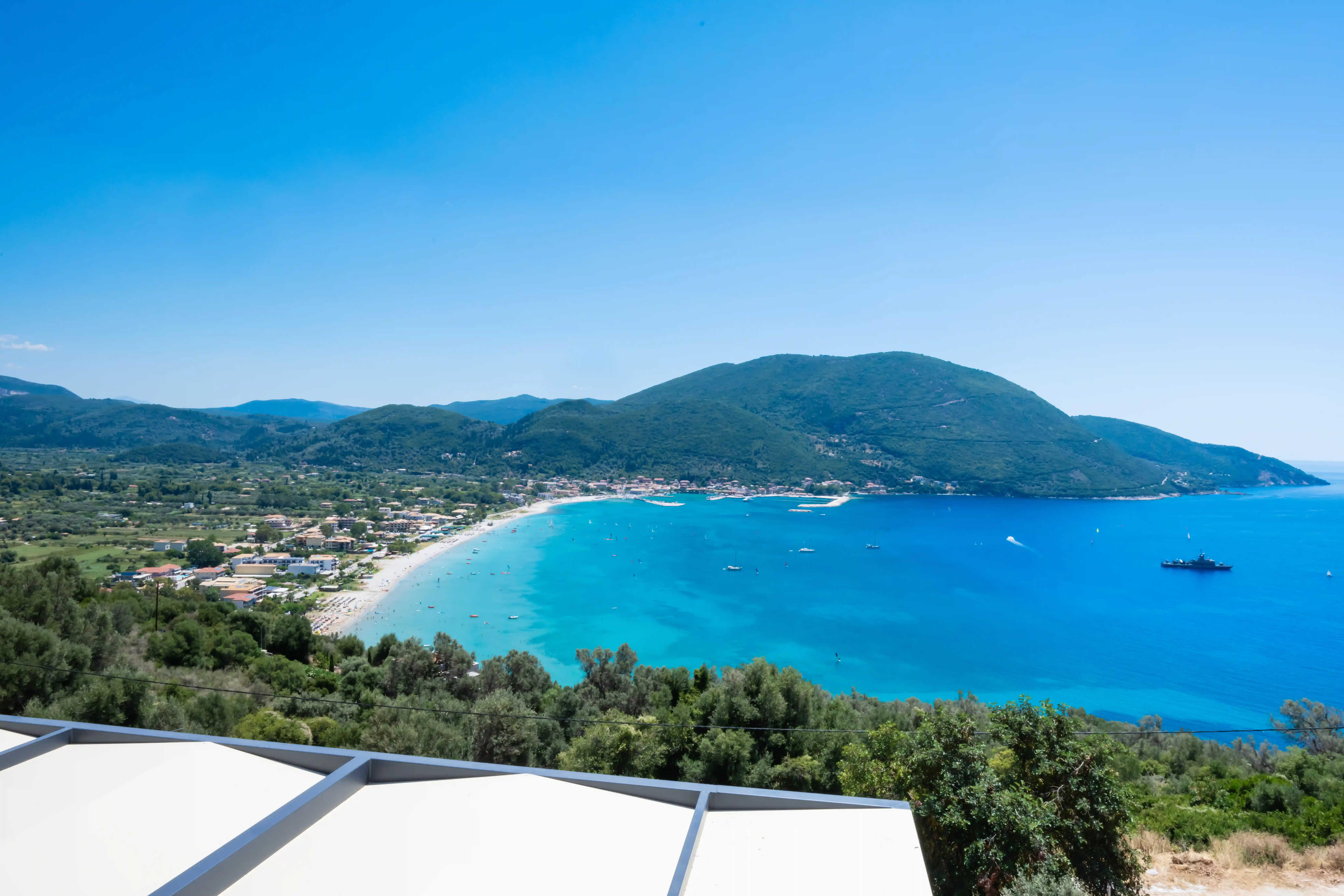 Villa lounge with sea view at Azzura Villas