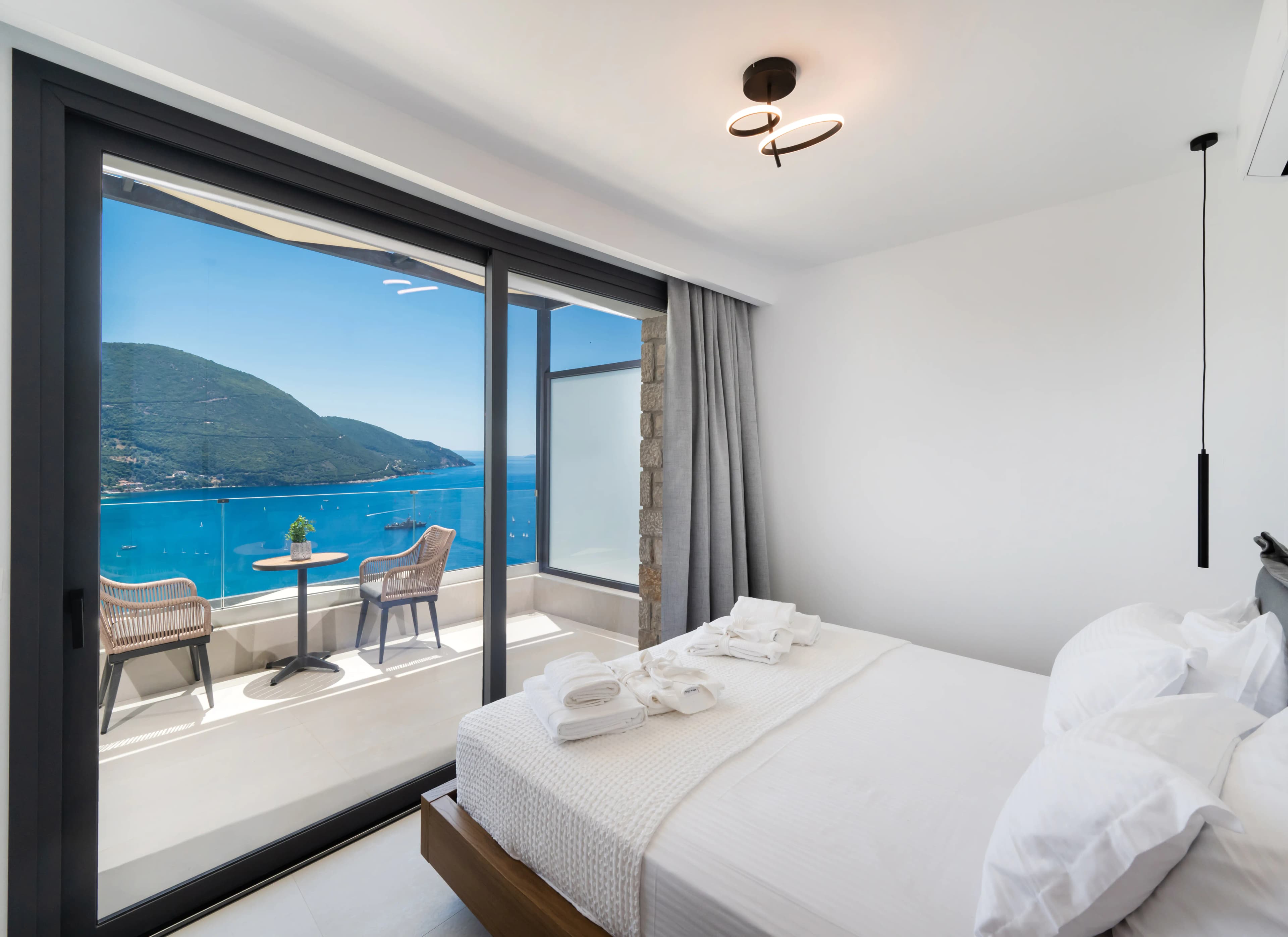 Outdoor seating area at Azzura Villas Lefkada