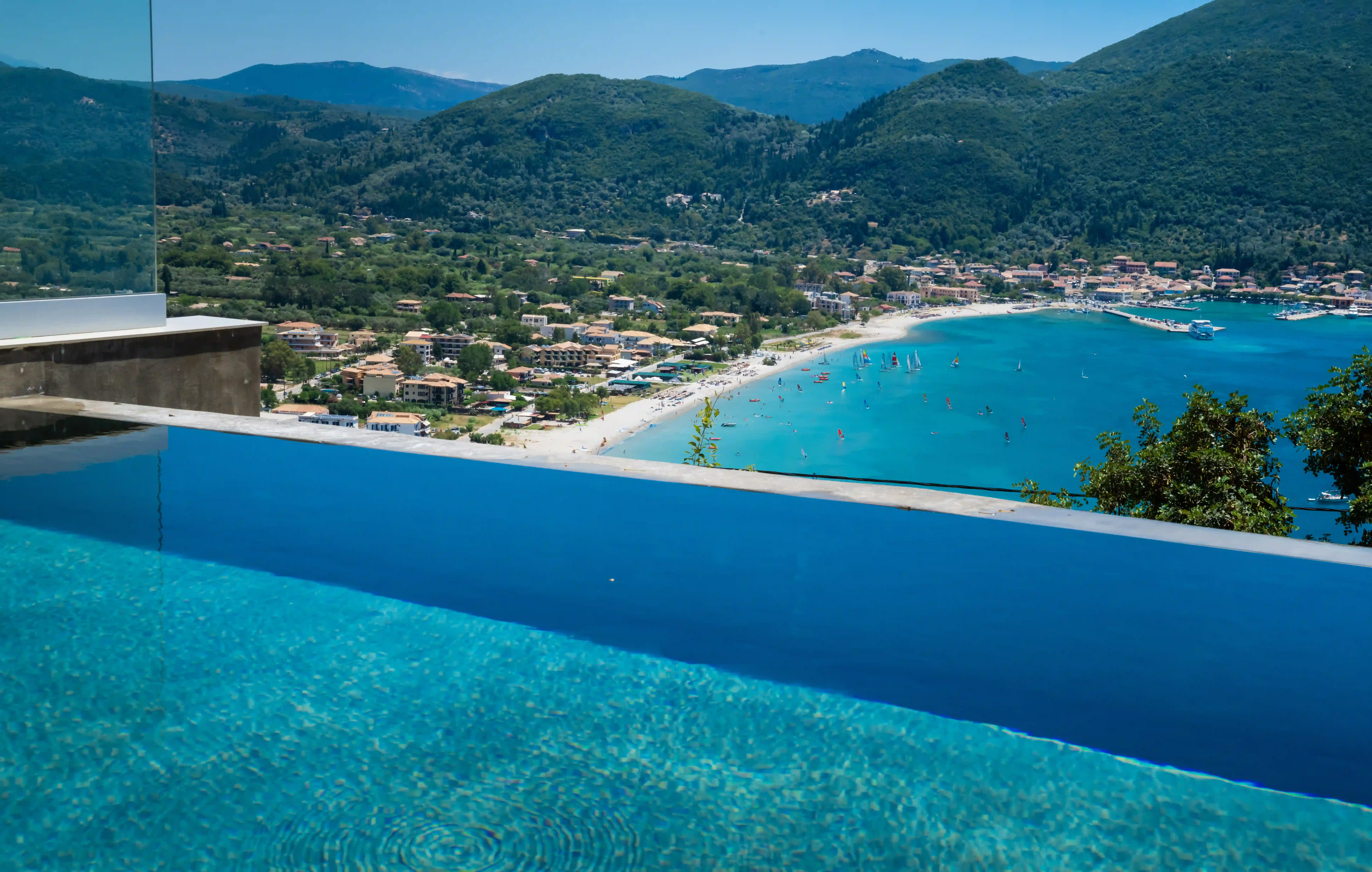 Sunset view from Azzura Villas Lefkada