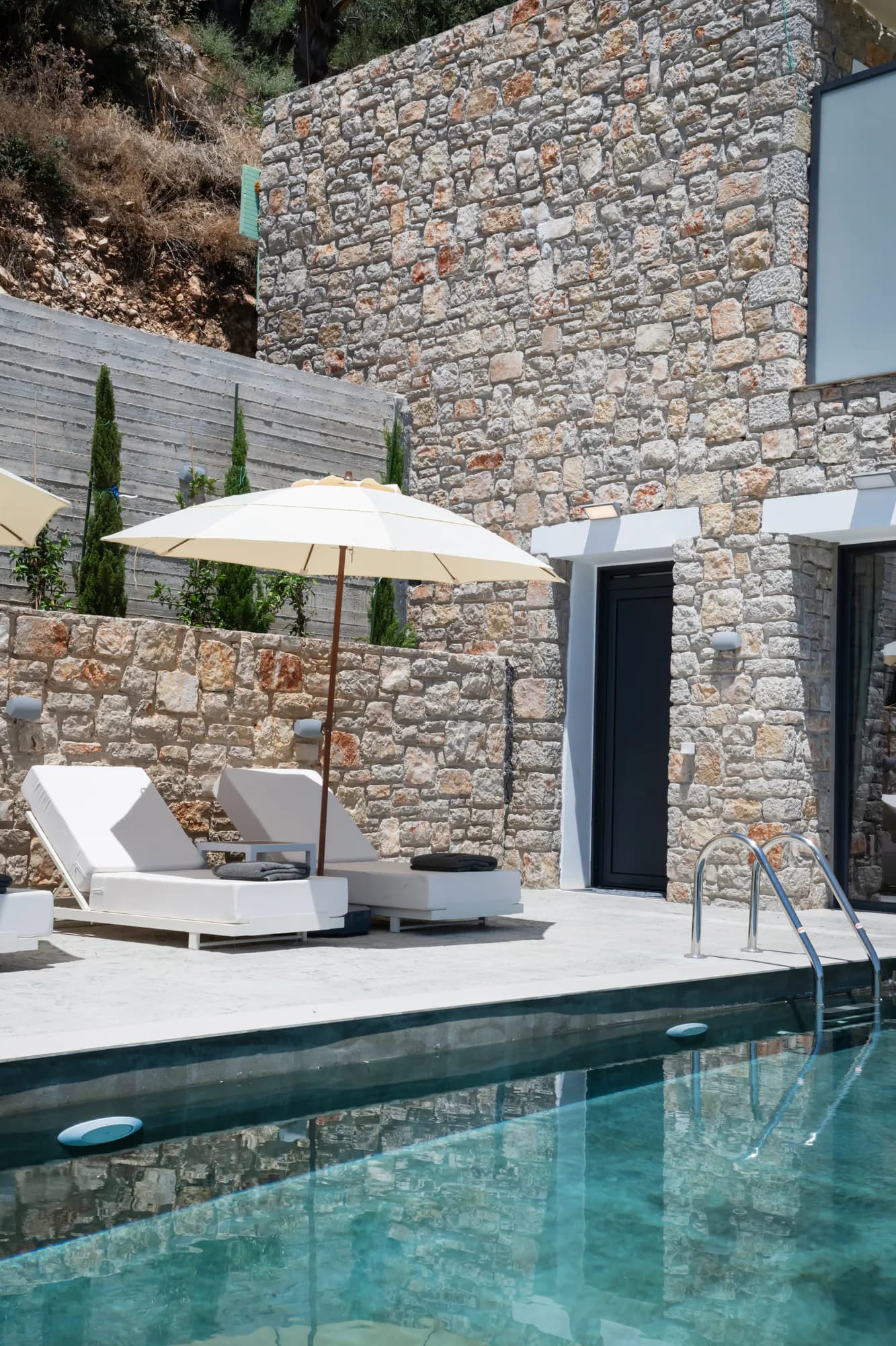 Terrace with Ionian Sea views at Azzura Villas